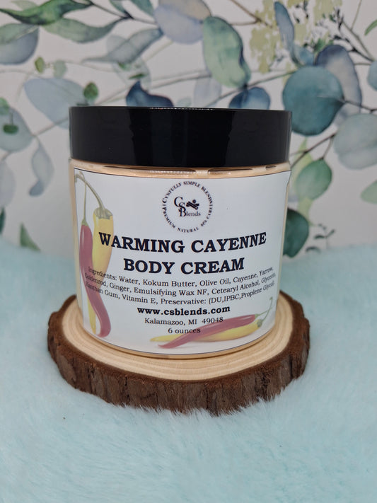 Warming Herbal Cream for Muscles & Joints -Cayenne, Yarrow, Goldenrod
