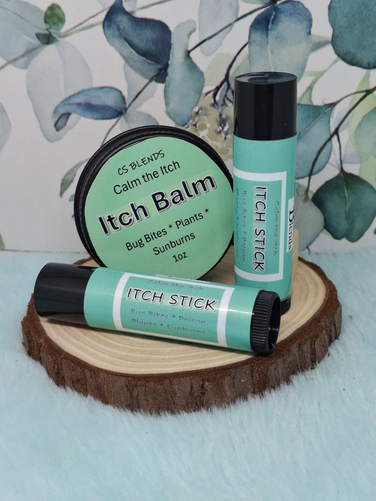 Itch Relief Balm or Stick - Chickweed, Plantain, Peppermint