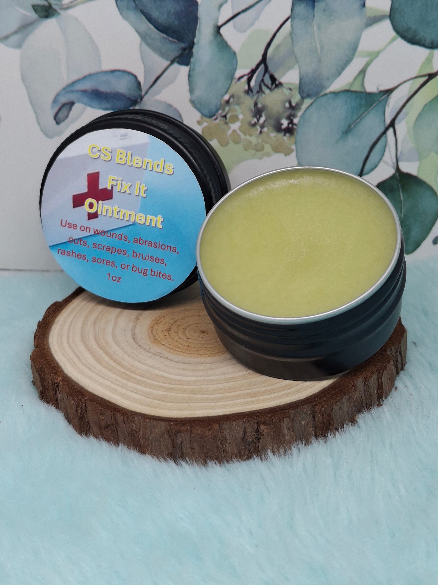 "Fix It" Herbal First Aid Balm For Scrapes and Cuts - Yarrow, Self Heal