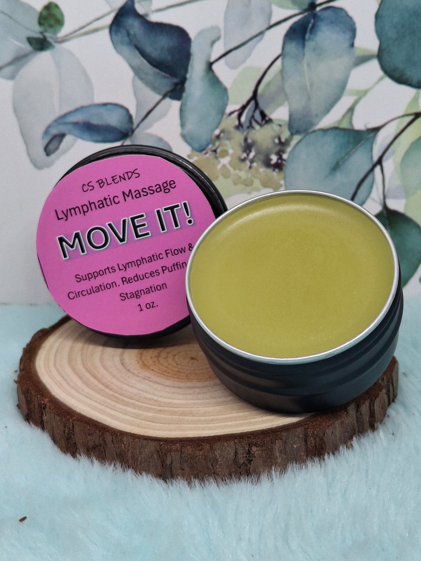 "Move it" Herbal Lymphatic Massage Balm - Red Clover, Dandelion