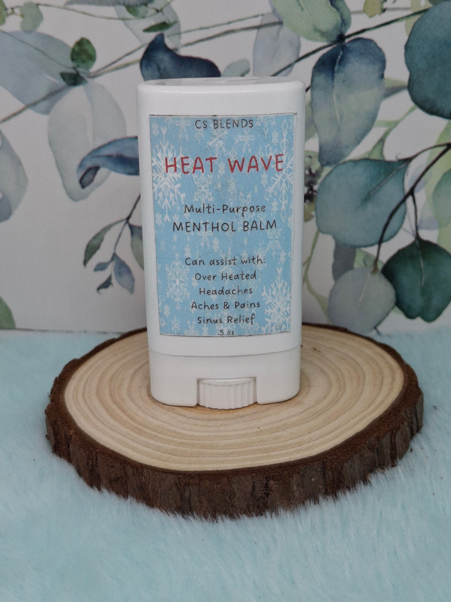 "Heat Wave" Cooling Menthol Balm - Refreshing Herbal Comfort for Overheated Skin, Hot Flashed, & Muscle Tension