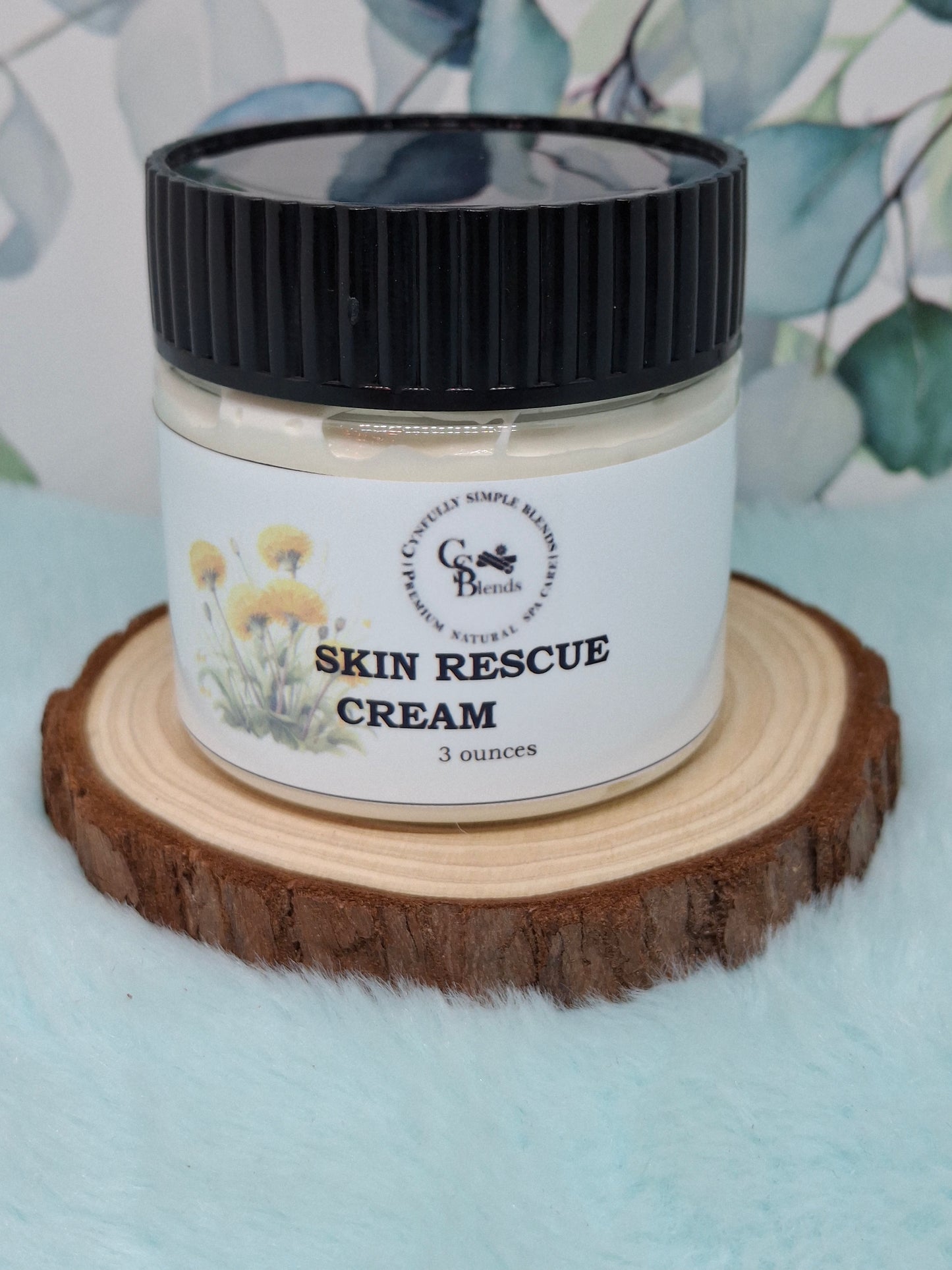 "Skin Rescue" Herbal Cream for Very Dry, Itchy, & Sensitive Skin - Violet, Chickweed, Dandelion.