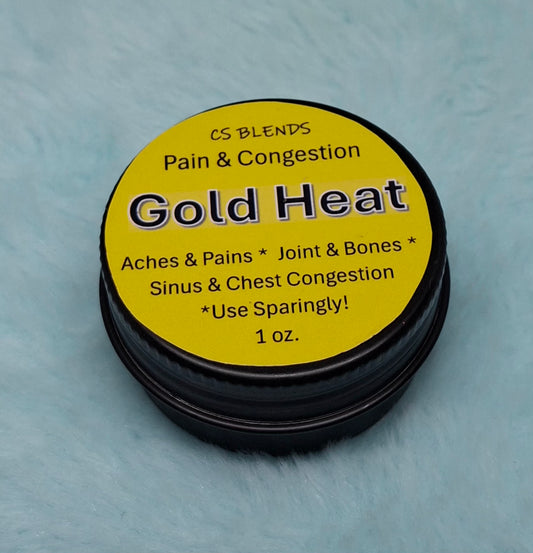 "Gold Heat" Herbal Warming Balm - Modern Mustard Plaster for Circulation, Congestion, & Pain