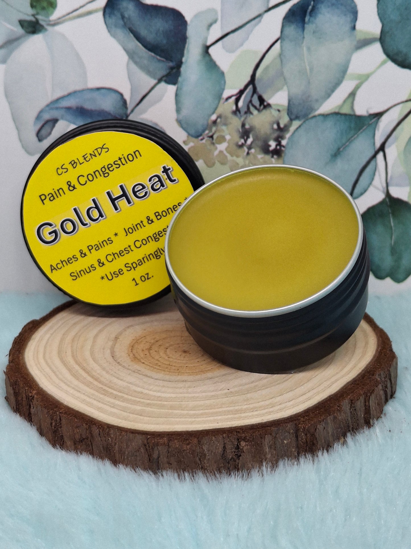 "Gold Heat" Herbal Warming Balm - Modern Mustard Plaster for Circulation, Congestion, & Pain