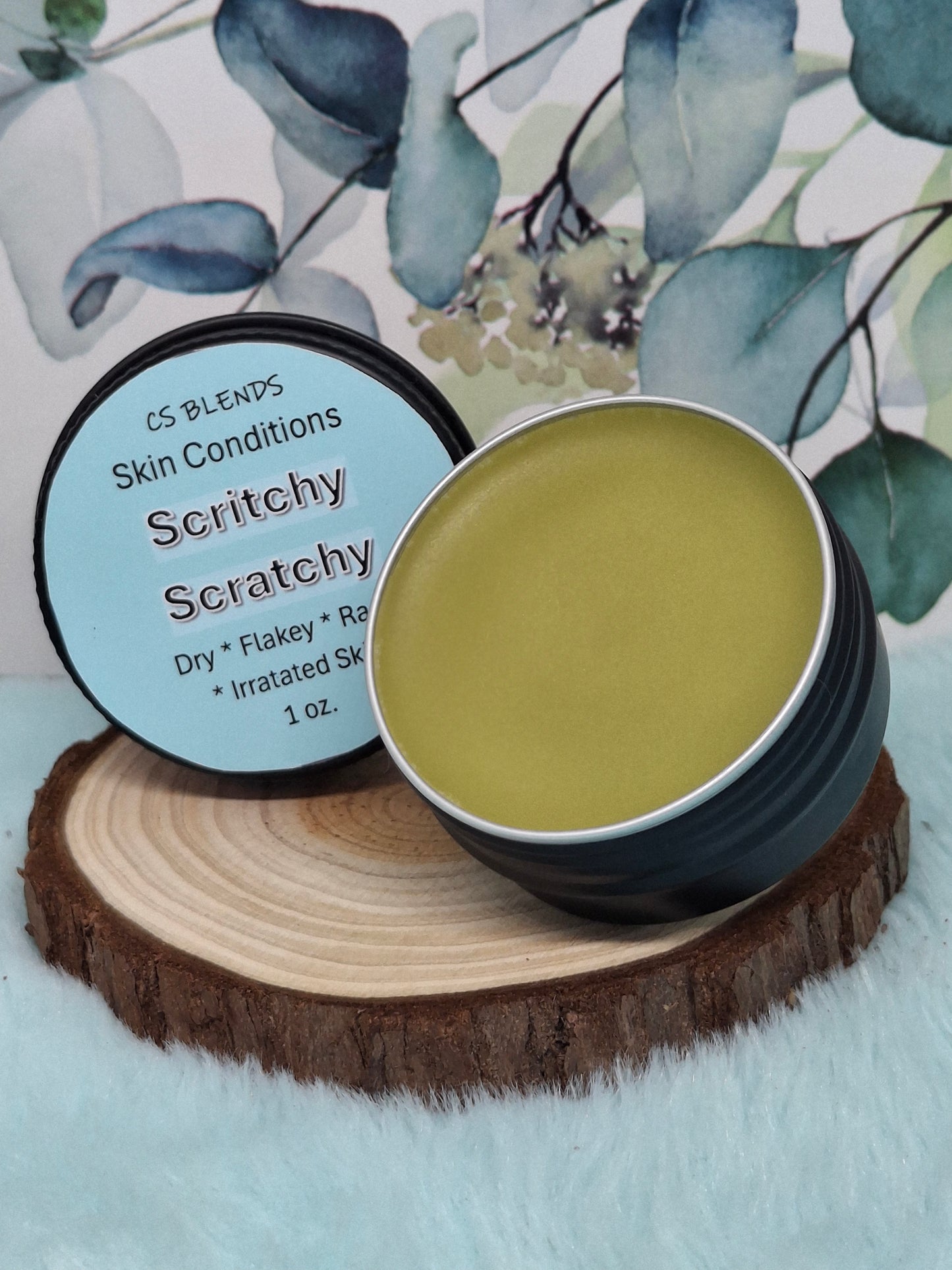 "Scritchy Scratchy" Herbal Itch relief Balm for Dry, Irritated, and Sensitive Skin - Violets, Dandelion, Chickweed